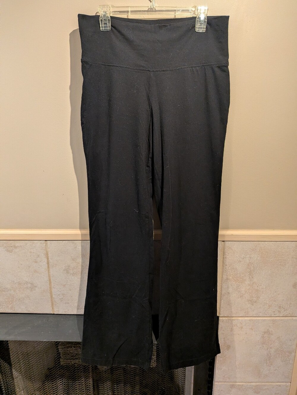 TekGear, Women's Flared High Waisted Yoga Pants, Black, Size M
